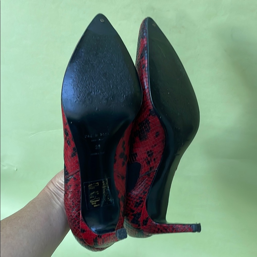Rag & Bone Dark Red and Black All Leather Heeled Booties - Picture 13 of 14